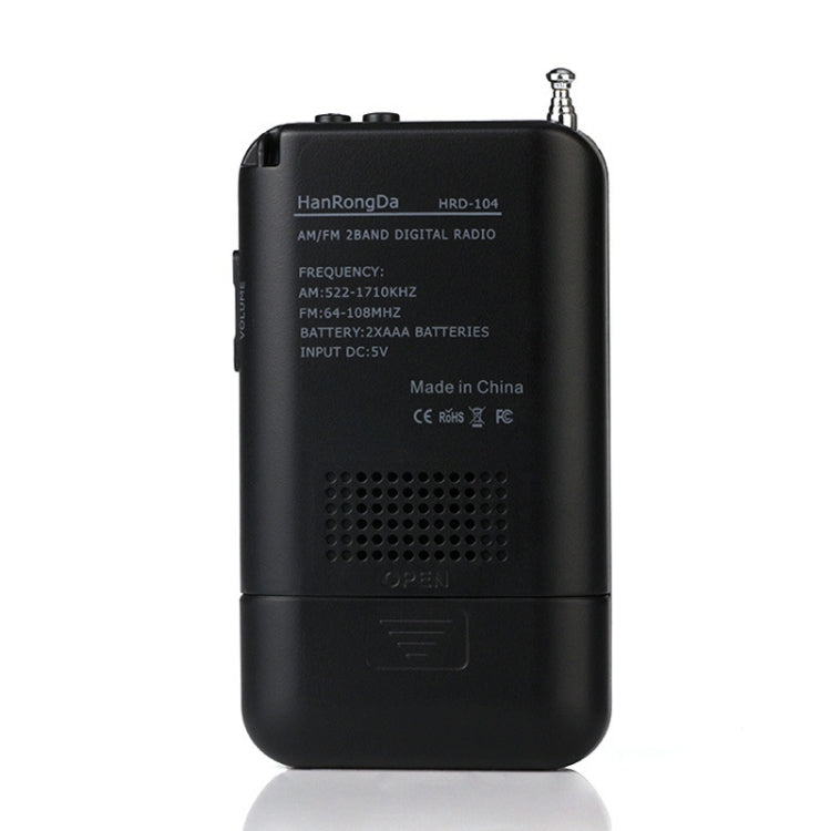 HRD-104 Mini Portable FM + AM Two Band Radio with Loudspeaker - HoMEdemic™ 