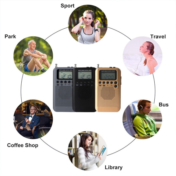 HRD-104 Mini Portable FM + AM Two Band Radio with Loudspeaker - HoMEdemic™ 