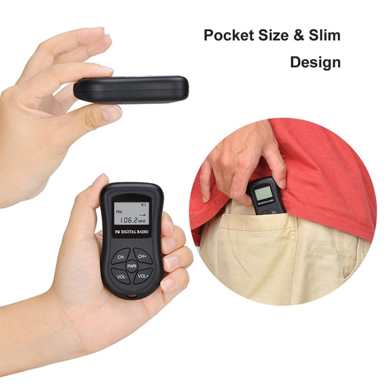 HRD-107 DSP Digital Display Portable Stereo FM Radio with Headset - HoMEdemic™ 
