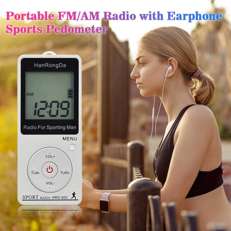 HRD-602 Digital Display FM AM Mini Sports Radio with Step Counting Function - HoMEdemic™ 