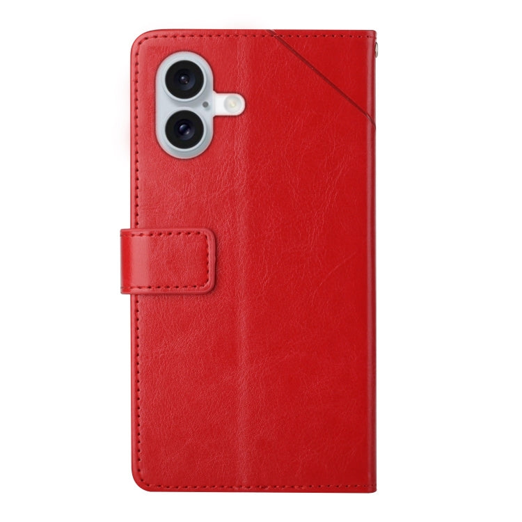 HT01 Y-shaped Pattern Flip Leather Phone Case, For iPhone 16, For iPhone 15 Pro Max, For iPhone 15 Pro, For iPhone 15 Plus - HoMEdemic™ 