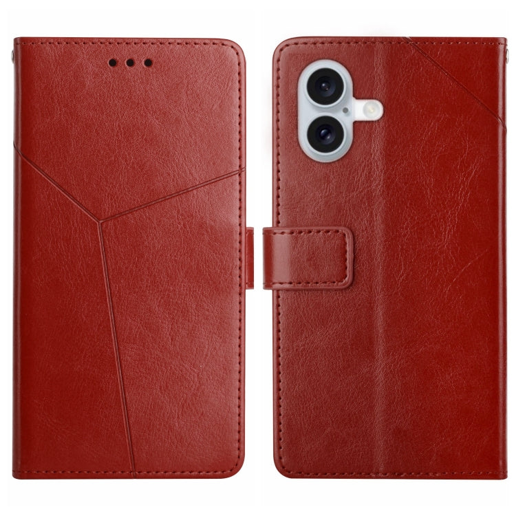 HT01 Y-shaped Pattern Flip Leather Phone Case, For iPhone 16, For iPhone 15 Pro Max, For iPhone 15 Pro, For iPhone 15 Plus - HoMEdemic™ 