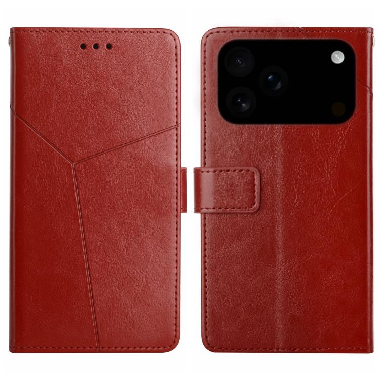HT01 Y-shaped Pattern Flip Leather Phone Case, For iPhone 17 Pro Max, For iPhone 17 Pro, For iPhone 17, For iPhone Air - HoMEdemic™ 