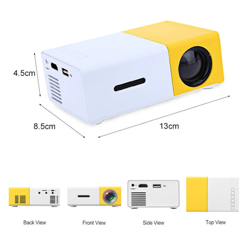 Compact 4K LED Mini Projector for Home Theater and Gaming - HoMEdemic™ 