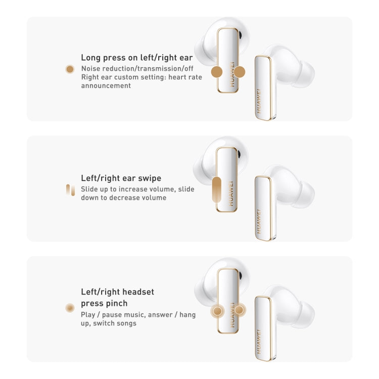HUAWEI FreeBuds Pro 2 + TWS Extrasensory Perception Wireless Earphone Support Heart Rate & Body Temperature Monitoring(White) - HoMEdemic™ 