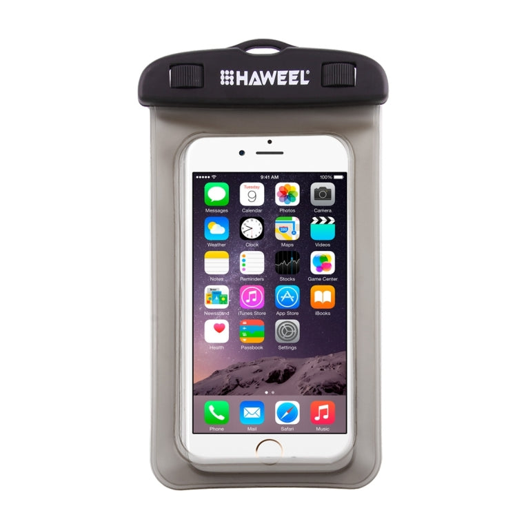 HAWEEL Transparent Universal Waterproof Bag with Lanyard for iPhone, Galaxy, Huawei, Xiaomi, LG, HTC and Other Smart Phones(Black) - HoMEdemic™ 