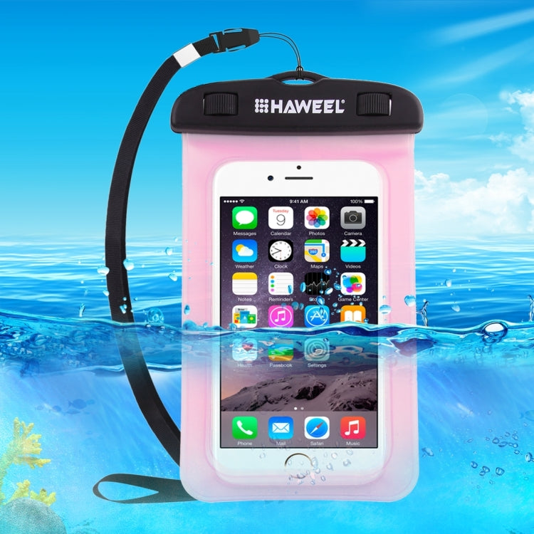 HAWEEL Transparent Universal Waterproof Bag with Lanyard for iPhone, Galaxy, Huawei, Xiaomi, LG, HTC and Other Smart Phones(Pink) - HoMEdemic™ 