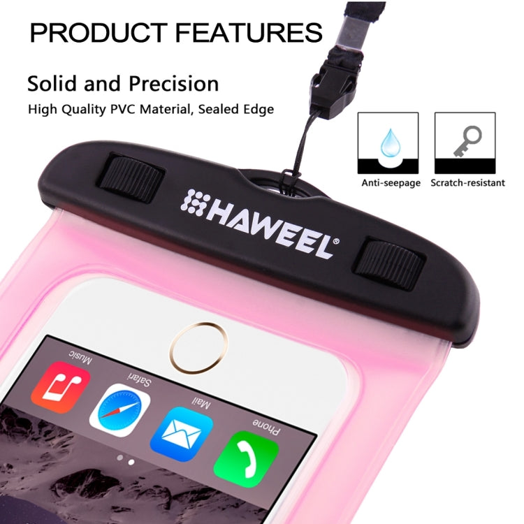 HAWEEL Transparent Universal Waterproof Bag with Lanyard for iPhone, Galaxy, Huawei, Xiaomi, LG, HTC and Other Smart Phones(Pink) - HoMEdemic™ 