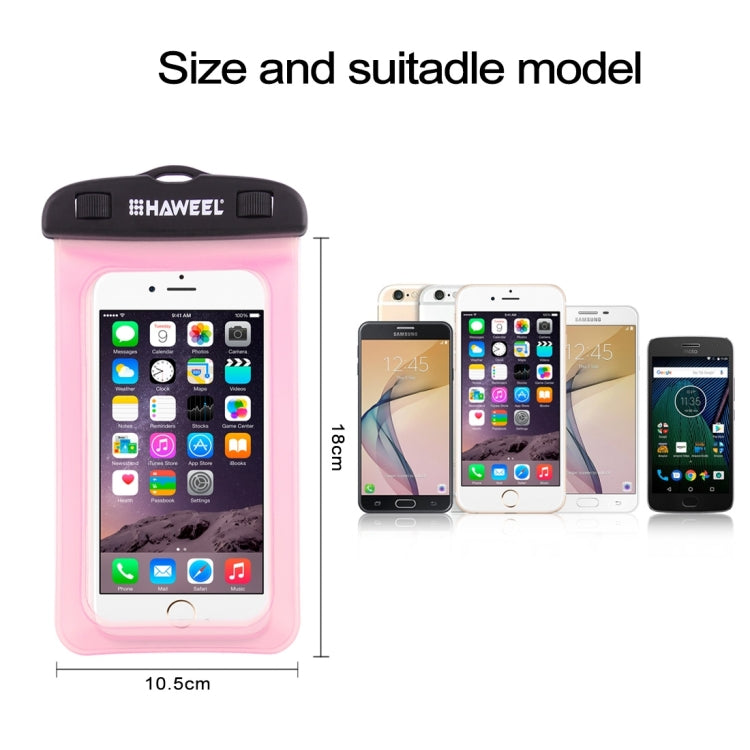 HAWEEL Transparent Universal Waterproof Bag with Lanyard for iPhone, Galaxy, Huawei, Xiaomi, LG, HTC and Other Smart Phones(Pink) - HoMEdemic™ 
