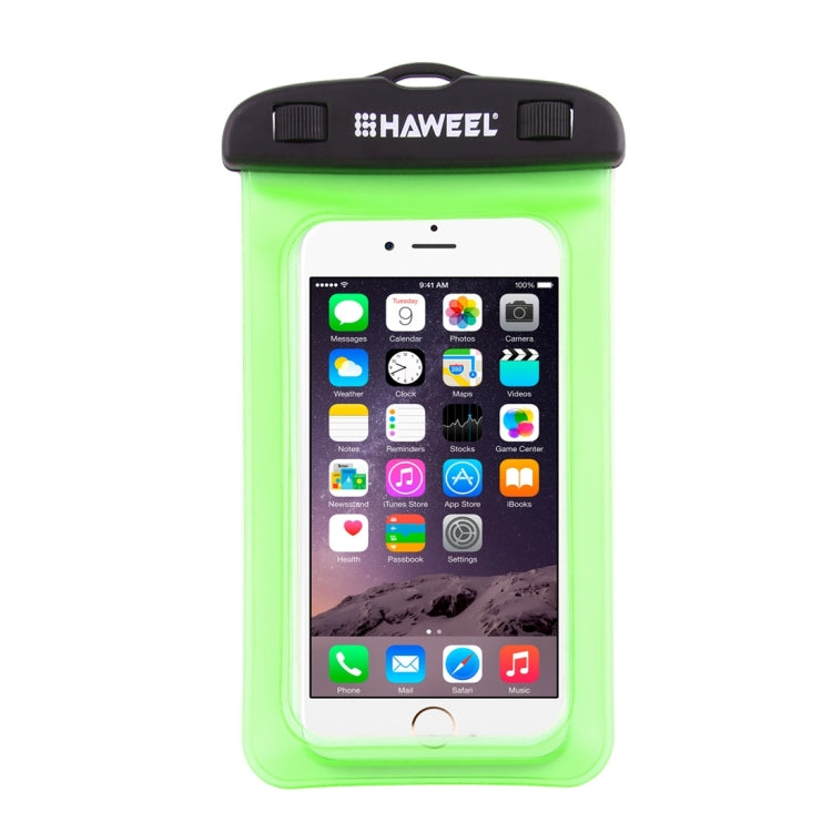HAWEEL Transparent Universal Waterproof Bag with Lanyard for iPhone, Galaxy, Huawei, Xiaomi, LG, HTC and Other Smart Phones(Green) - HoMEdemic™ 