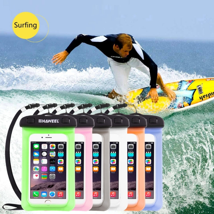 HAWEEL Transparent Universal Waterproof Bag with Lanyard for iPhone, Galaxy, Huawei, Xiaomi, LG, HTC and Other Smart Phones(Green) - HoMEdemic™ 