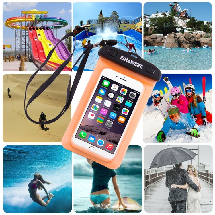 HAWEEL Transparent Universal Waterproof Bag with Lanyard for iPhone, Galaxy, Huawei, Xiaomi, LG, HTC and Other Smart Phones(Green) - HoMEdemic™ 