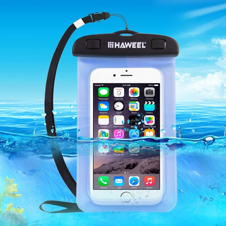 HAWEEL Transparent Universal Waterproof Bag with Lanyard for iPhone, Galaxy, Huawei, Xiaomi, LG, HTC and Other Smart Phones(Blue) - HoMEdemic™ 