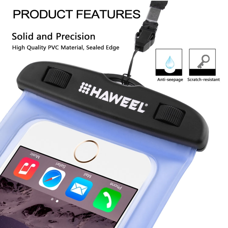 HAWEEL Transparent Universal Waterproof Bag with Lanyard for iPhone, Galaxy, Huawei, Xiaomi, LG, HTC and Other Smart Phones(Blue) - HoMEdemic™ 