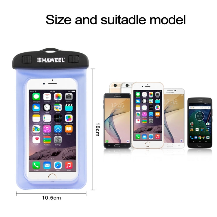 HAWEEL Transparent Universal Waterproof Bag with Lanyard for iPhone, Galaxy, Huawei, Xiaomi, LG, HTC and Other Smart Phones(Blue) - HoMEdemic™ 