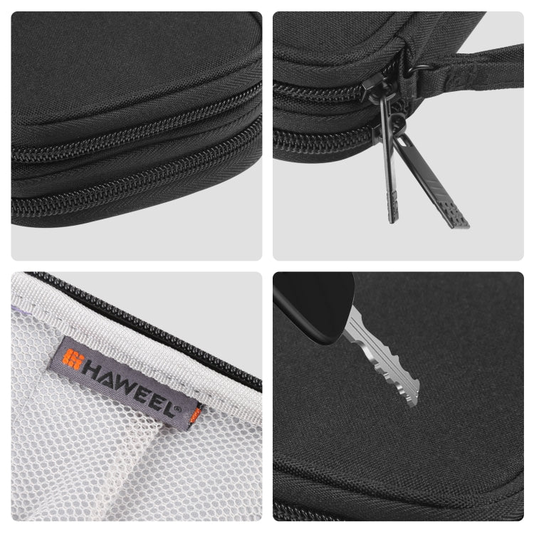 HAWEEL Electronic Organizer Double Layers Storage Bag for Cables, Charger, Power Bank, Phones, Earphones(Black) - HoMEdemic™ 