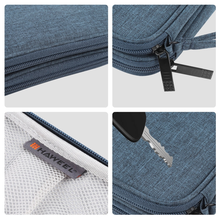 HAWEEL Electronic Organizer Double Layers Storage Bag for Cables, Charger, Power Bank, Phones, Earphones(Dark Blue) - HoMEdemic™ 