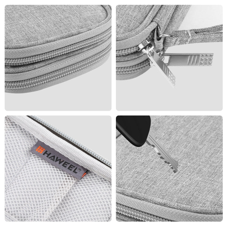 HAWEEL Electronic Organizer Double Layers Storage Bag for Cables, Charger, Power Bank, Phones, Earphones (Grey) - HoMEdemic™ 