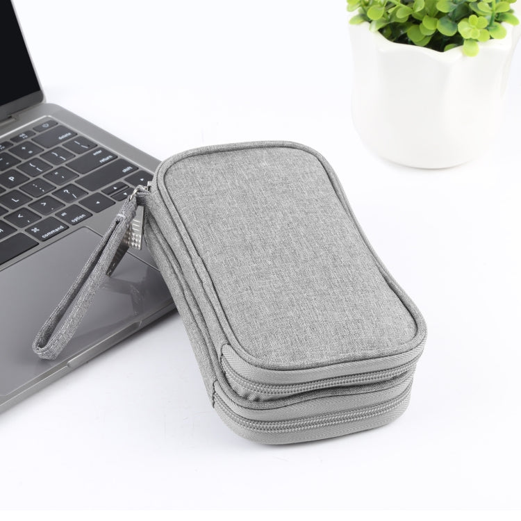 HAWEEL Electronic Organizer Double Layers Storage Bag for Cables, Charger, Power Bank, Phones, Earphones (Grey) - HoMEdemic™ 
