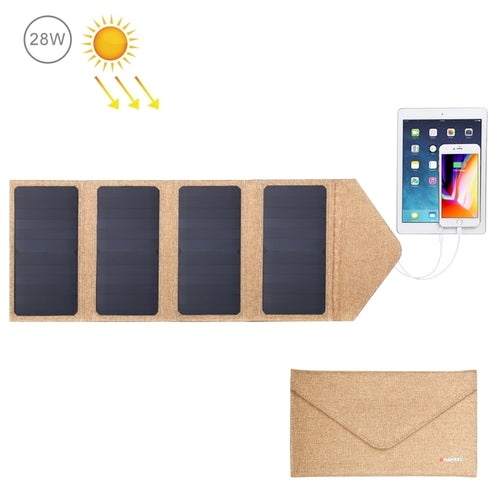 HAWEEL 28W Foldable Solar Panel Charger with 5V 2.9A Max Dual USB Ports - HoMEdemic™ 