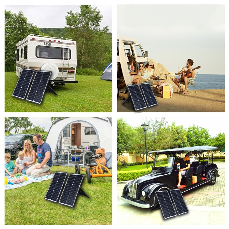 HAWEEL Portable 20W Monocrystalline Silicon Solar Power Panel Charger, with USB Port & Holder & Tiger Clip, Support QC3.0 and AFC - HoMEdemic™ 