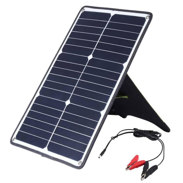 HAWEEL Portable 20W Monocrystalline Silicon Solar Power Panel Charger, with USB Port & Holder & Tiger Clip, Support QC3.0 and AFC - HoMEdemic™ 