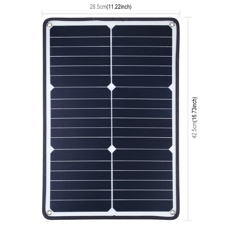 HAWEEL Portable 20W Monocrystalline Silicon Solar Power Panel Charger, with USB Port & Holder & Tiger Clip, Support QC3.0 and AFC - HoMEdemic™ 