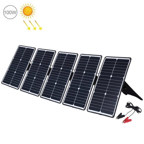 HAWEEL 5 PCS 20W Monocrystalline Silicon Solar Power Panel Charger, with USB Port & Holder & Tiger Clip, Support QC3.0 and AFC - HoMEdemic™ 