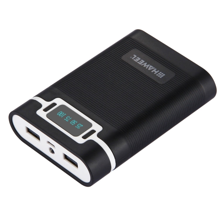 [US Warehouse] HAWEEL DIY 4 x 18650 Battery (Not Included) 10000mAh Power Bank Shell Box with 2 x USB Output & Display for iPhone, Galaxy, Sony, HTC, Google, Huawei, Xiaomi, Lenovo and other Smartphones(Black) - HoMEdemic™ 