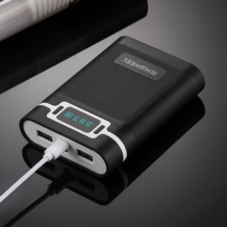 HAWEEL DIY 4 x 18650 Battery (Not Included) 10000mAh Power Bank Shell Box with 2 x USB Output & Display for iPhone, Galaxy, Sony, HTC, Google, Huawei, Xiaomi, Lenovo and other Smartphones(Black) - HoMEdemic™ 
