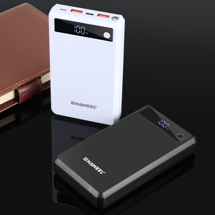 HAWEEL DIY 6 x 18650 Battery 24W Fast Charge Power Bank Box Case with Display, Not Include Battery (Black) - HoMEdemic™ 