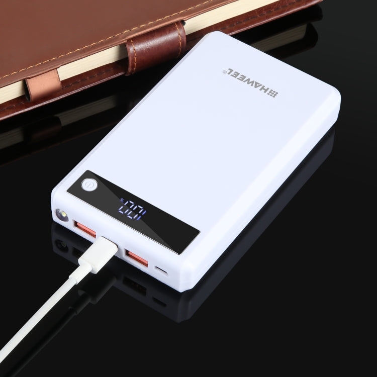 HAWEEL DIY 6 x 18650 Battery 24W Fast Charge Power Bank Box Case with Display, Not Include Battery (White) - HoMEdemic™ 