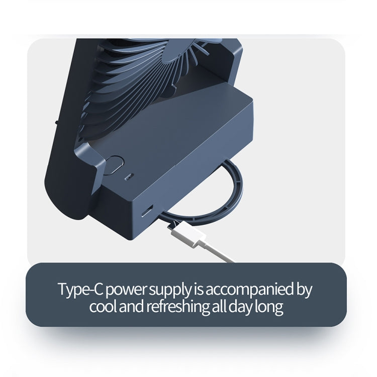 HX-123 USB Charging Wall-mounted Desktop Folding Thin and Light Small Fan(Blue) - HoMEdemic™ 