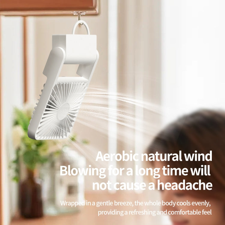 HX-123 USB Charging Wall-mounted Desktop Folding Thin and Light Small Fan(White) - HoMEdemic™ 