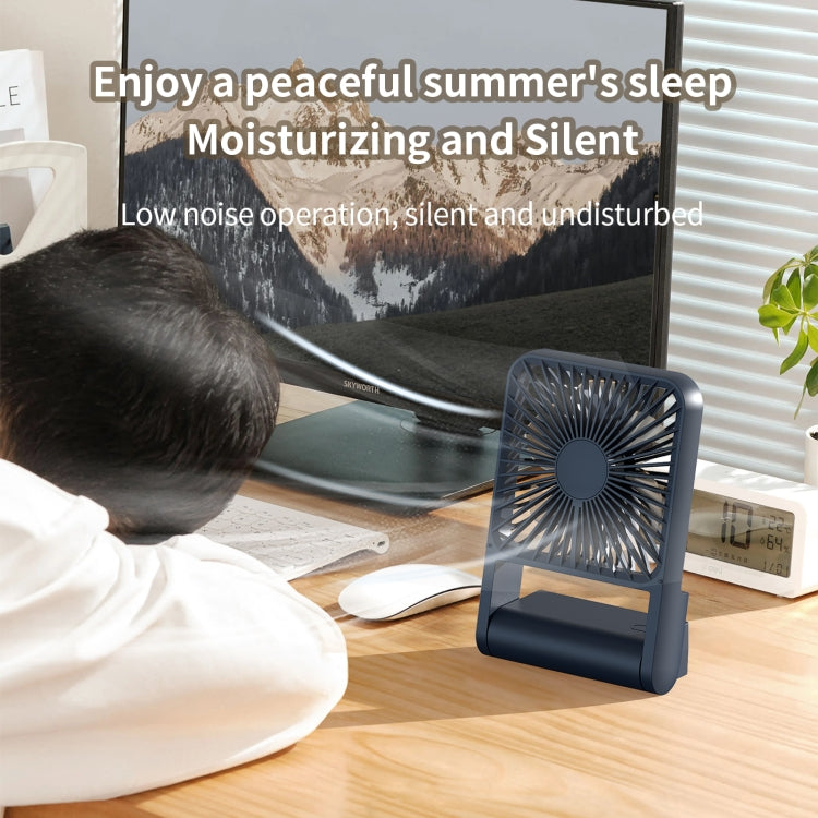 HX-123 USB Charging Wall-mounted Desktop Folding Thin and Light Small Fan(White) - HoMEdemic™ 