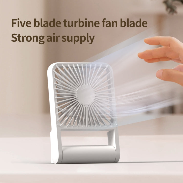 HX-123 USB Charging Wall-mounted Desktop Folding Thin and Light Small Fan(White) - HoMEdemic™ 