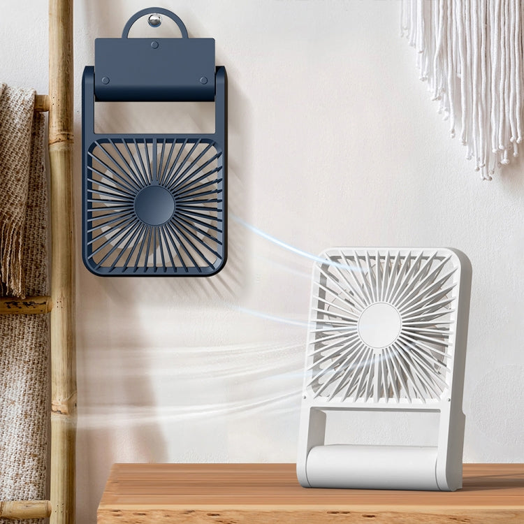 HX-123 USB Charging Wall-mounted Desktop Folding Thin and Light Small Fan(White) - HoMEdemic™ 