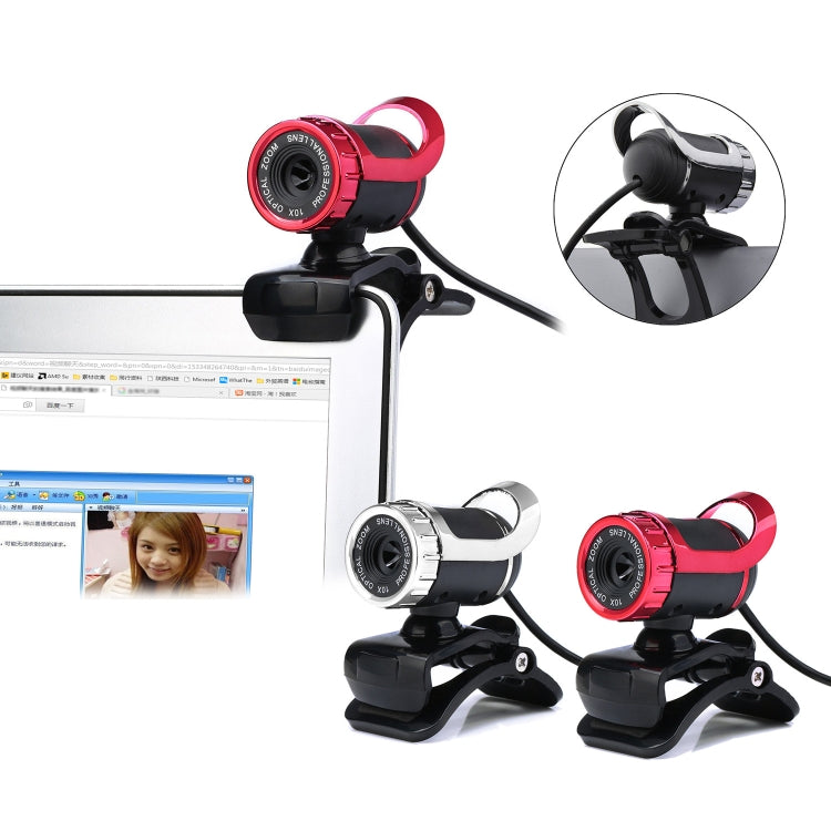 HXSJ A859 480P Computer Network Course Camera Video USB Camera Built-in Sound-absorbing Microphone(No Camera Function Silver) - HoMEdemic™ 