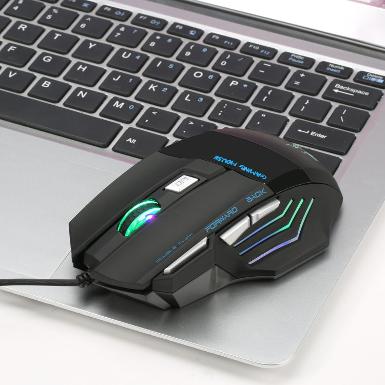 HXSJ A868 7-Keys Colorful Luminous Wired Mouse with Fire Button - HoMEdemic™ 