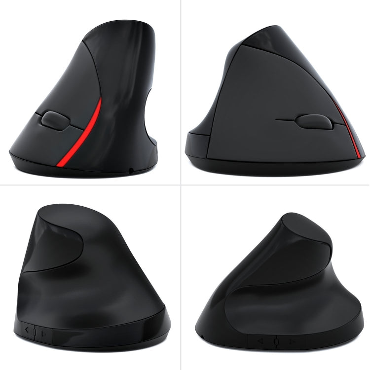 HXSJ A889 6 Keys 2400DPI 2.4GHz Vertical Wireless Mouse Rechargeable(Black) - HoMEdemic™ 