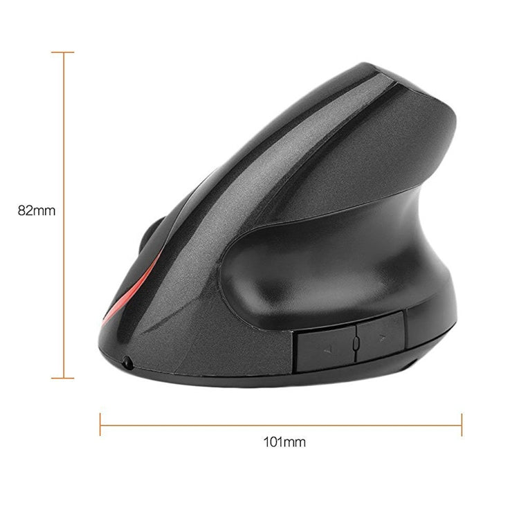 HXSJ A889 6 Keys 2400DPI 2.4GHz Vertical Wireless Mouse Rechargeable(Black) - HoMEdemic™ 