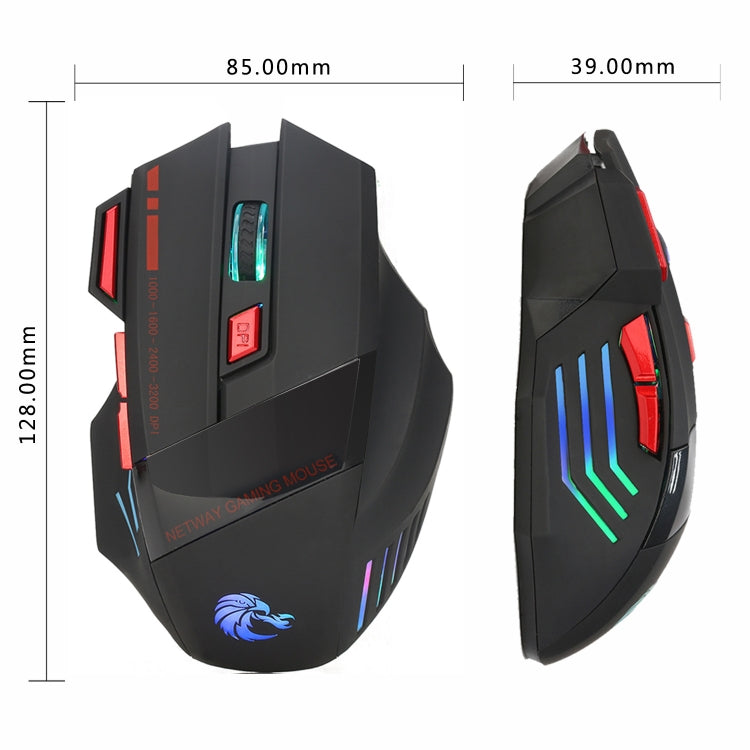 HXSJ A907 7 Keys Colorful Luminous 7D Wired Gaming Mouse(Black) - HoMEdemic™ 