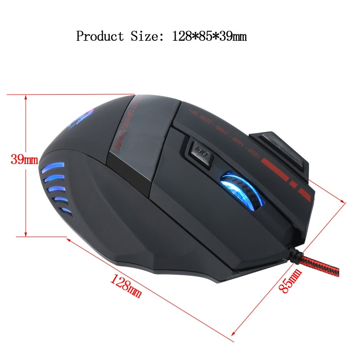 HXSJ A907 7 Keys Colorful Luminous 7D Wired Gaming Mouse(Black) - HoMEdemic™ 