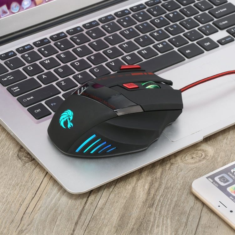 HXSJ A907 7 Keys Colorful Luminous 7D Wired Gaming Mouse(Black) - HoMEdemic™ 