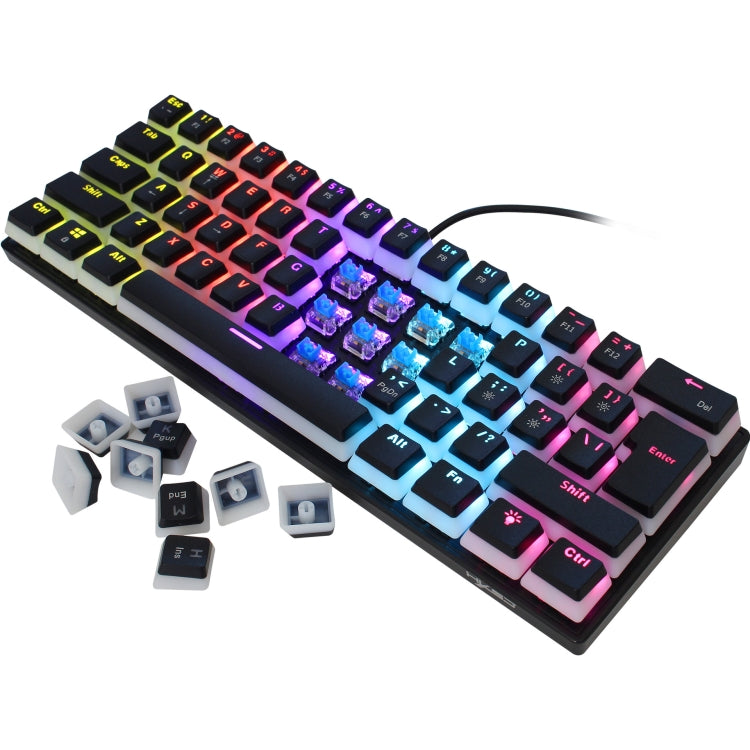 HXSJ L700 Wired RGB Mechanical Keyboard 61 Pudding Key Caps(Black) - HoMEdemic™ 