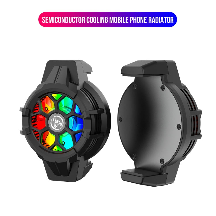 HXSJ P10 Portable Gaming Mobile Phone Radiator Holder with Rainbow Backlight(Black) - HoMEdemic™ 