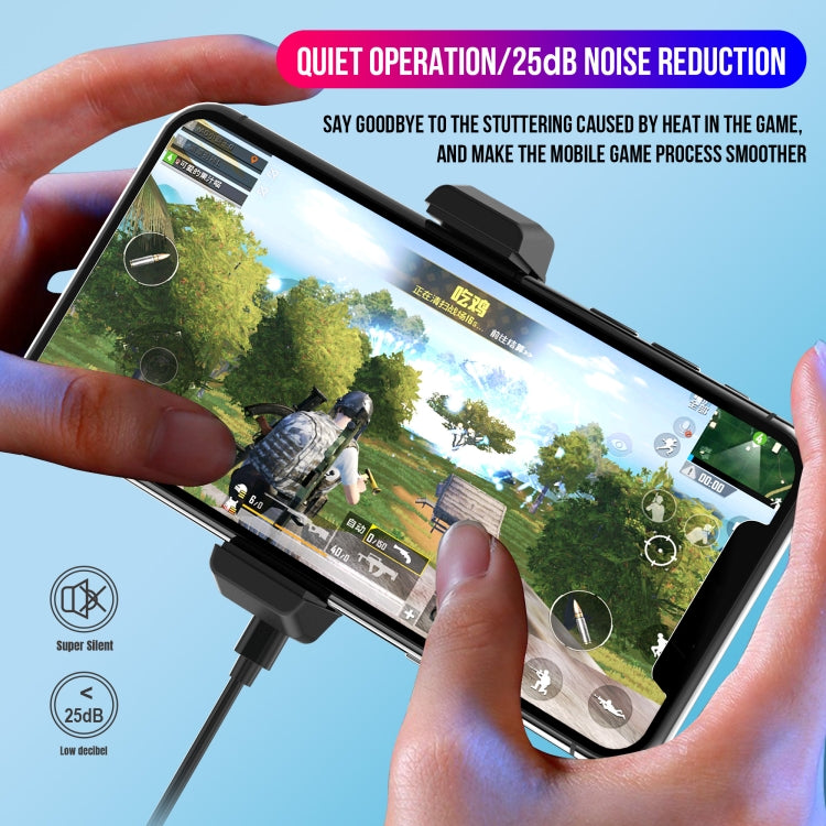 HXSJ P10 Portable Gaming Mobile Phone Radiator Holder with Rainbow Backlight(Black) - HoMEdemic™ 