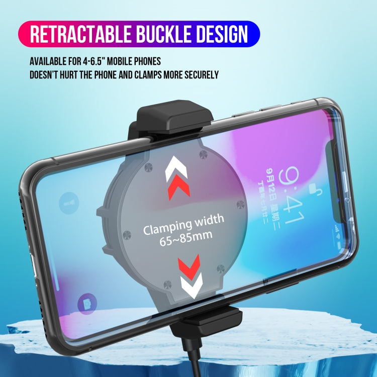 HXSJ P10 Portable Gaming Mobile Phone Radiator Holder with Rainbow Backlight(Black) - HoMEdemic™ 