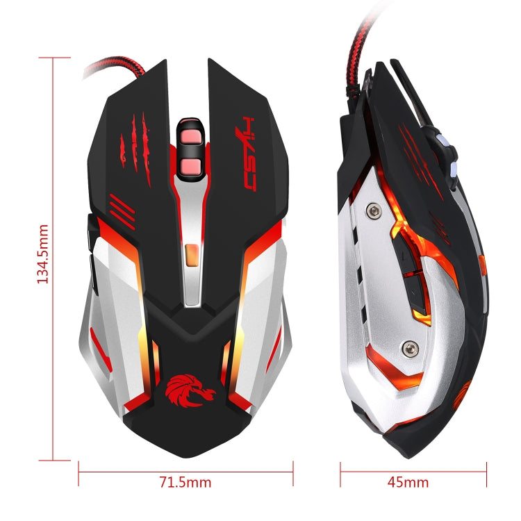 HXSJ S100 6 Keys Colorful Luminous Wired Gaming Mouse - HoMEdemic™ 