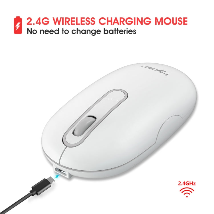 HXSJ T15 2.4GHz 4 Keys Wireless Mute Mouse(White) - HoMEdemic™ 